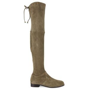 Stuart Weitzman Lowland Suede Over The Knee Boots Truffle Brown $750, Size 6.5